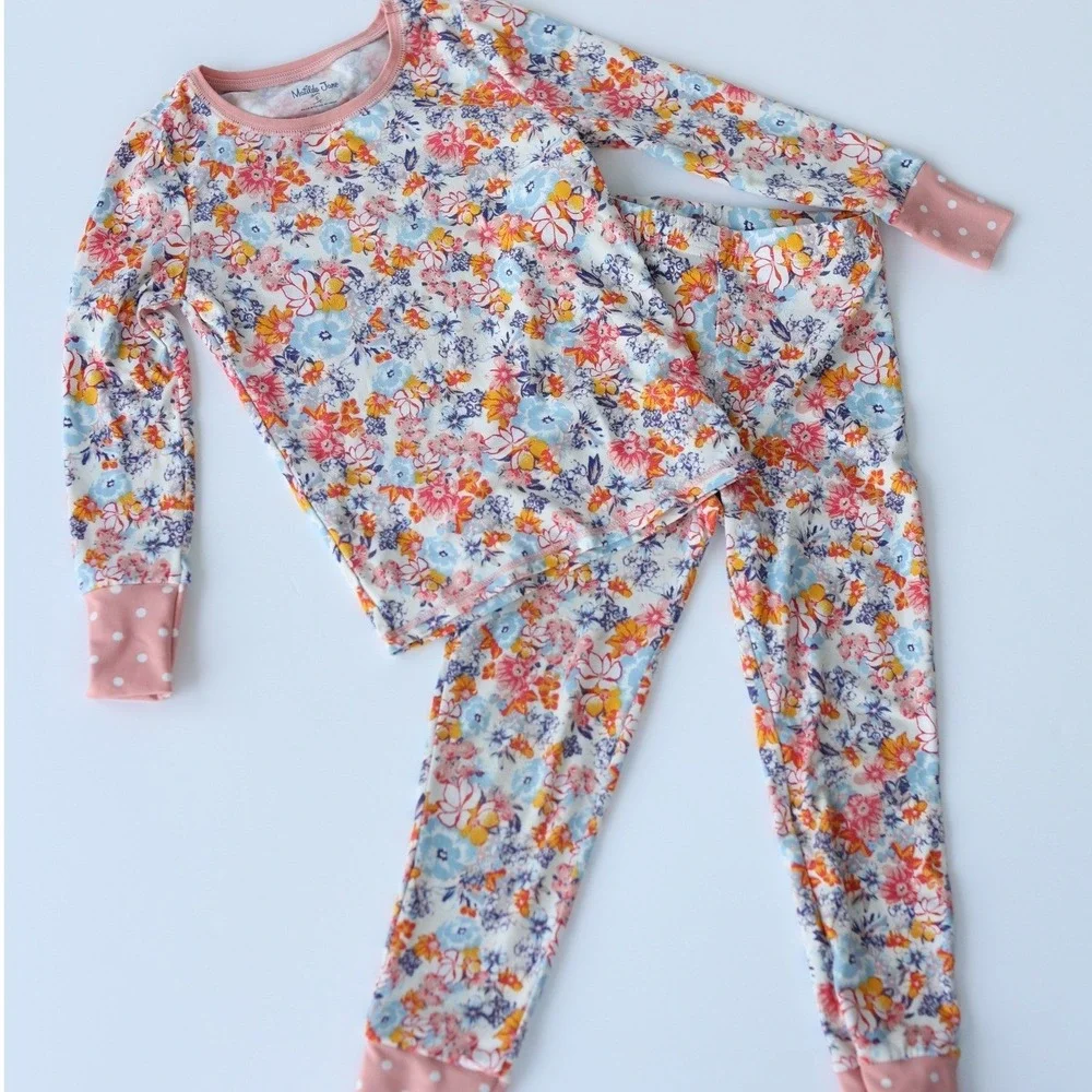 Matilda Jane Floral Pajamas‎ Set Kids Size 6 Long Sleeve Pants